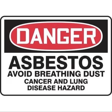 Accuform OSHA DANGER SAFETY SIGN ASBESTOS MCAW104XT MCAW104XT